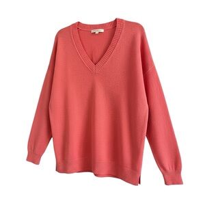 Eileen Fisher Organic Linen V-Neck Knit Pullover